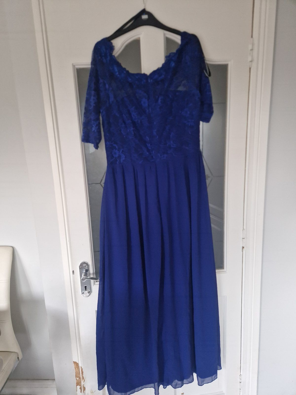 Beautiful full length cobalt blue dress, size 16, new, never worn, little mistrss