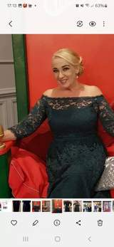 Evergreen Dress, full length, worn once, size 16 1