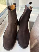 Bally Luxury Suede Slip-On Mens Chelsea Boots Brown UK10 EU44 7