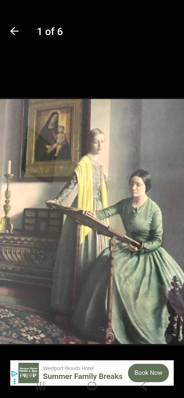 Classic English Genre Scene: "The Sampler" by L. Campbell Taylor, R.A.