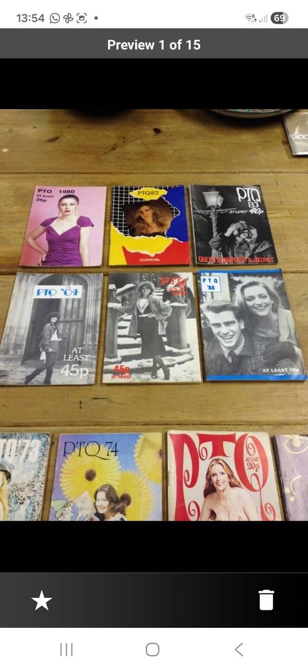 Lot of Old Queen's University Student Mags