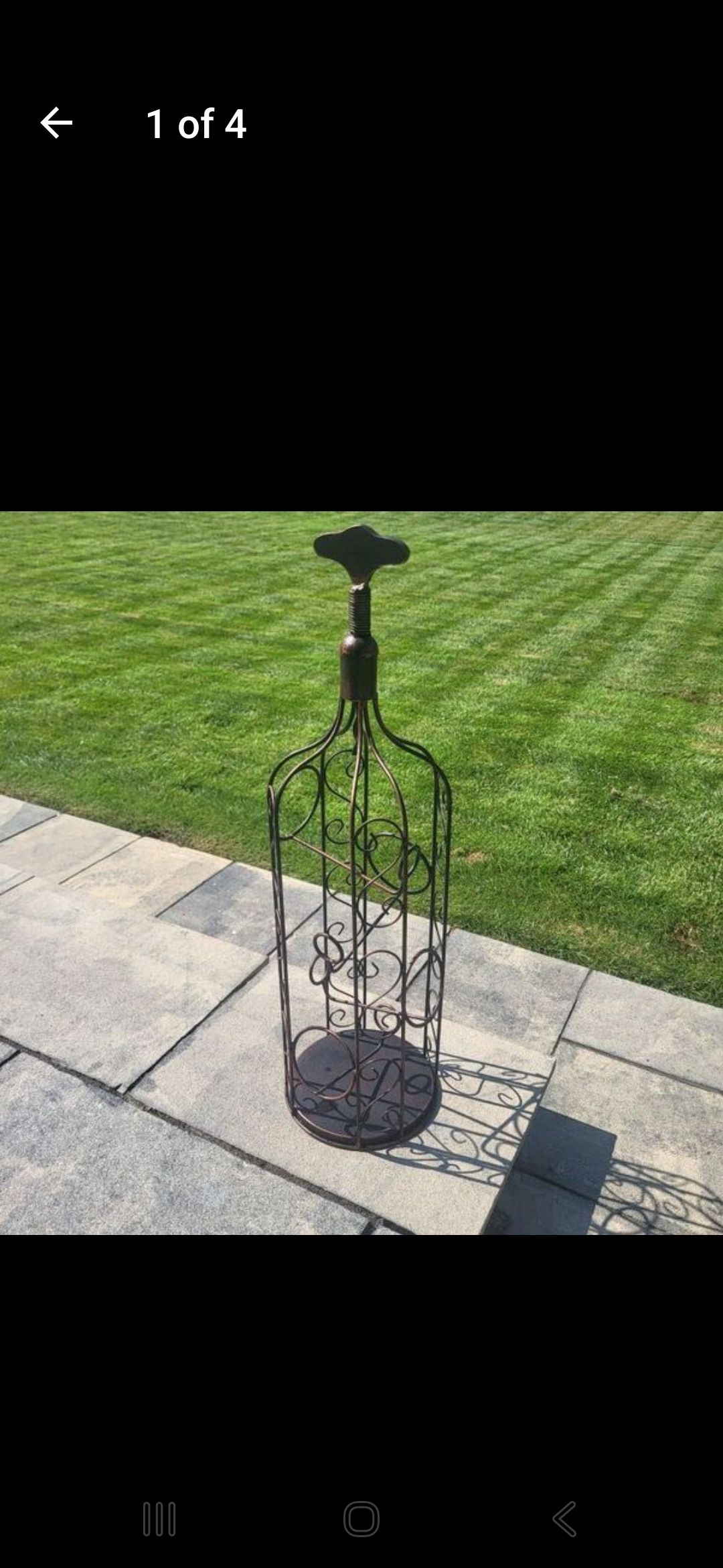 Tall Metal Bottle Holder