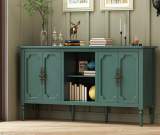 Vintage buffet sideboard cabinet with 4 doors 1