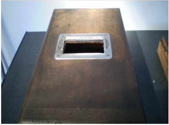 vintage wooden cashbox