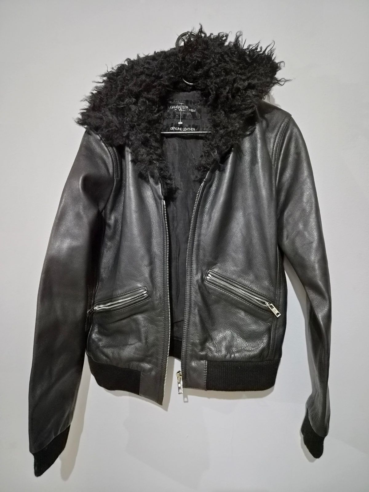 BRAND NEW WIITHOUT  - Brand: Giambattista Valli x H&M (2019 Capsule Collection) - Style: Leather Bomber / Aviator