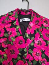 Zara Women Floral Print Dress Blazer 3137/029 Blogger Fav Size -M 5