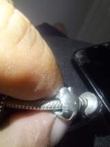 Authentic Stamped silver Pandora bracelet with 7 charms 7