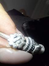 Authentic Stamped silver Pandora bracelet with 7 charms 8