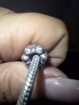 Authentic Stamped silver Pandora bracelet with 7 charms 4