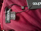 Boohoo Burgundy sequin ruched midi dress size 18 9