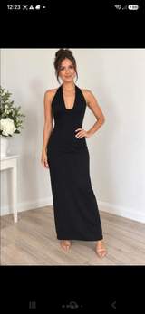 Oh polly Halterneck Maxi dress size 8 1