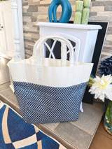 Navy & Cream large tote bag BNWT 1