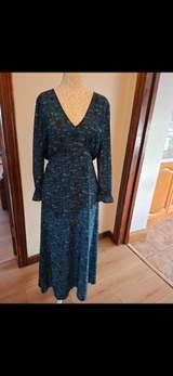 Kate&Pippa Teal blue abstract dress size XL 6