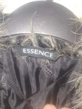 Essence Black Faux Fur Trim winter coat size 26/28 5