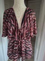 Pink Burgundy layered chiffion Top 6