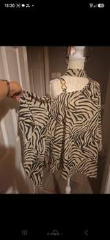 Shein zabra print asymmetric blouse 5