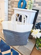 Navy & Cream large tote bag BNWT 2