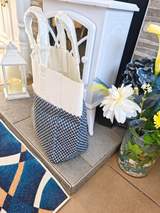 Navy & Cream large tote bag BNWT 3