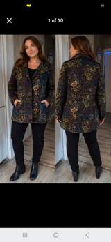 Vintage floral coat fully-lined size L 2