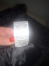 Essence Black Faux Fur Trim winter coat size 26/28 7