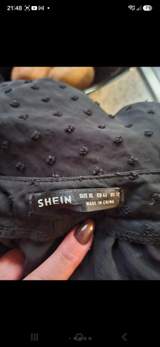 Shein Black Bobby spot blouse size XL uk 16 8