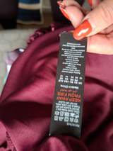 Boohoo Burgundy sequin ruched midi dress size 18 10