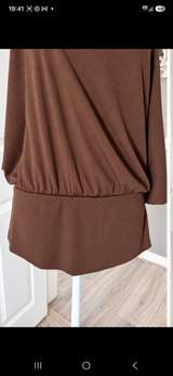 Brown off shoulder batwing top size xl 5