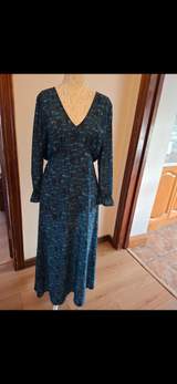 Kate&Pippa Teal blue abstract dress size XL 4