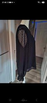 Shein Black Bobby spot blouse size XL uk 16 6