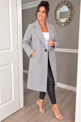 Dunnes Grey Longline coat 1