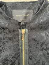 River Island black lace peplum jacket UK10 2