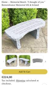 REMEMBRANCE/MEMORIAL BENCH 1