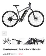 RIDGEBACK ARCUS 1-ELECTRIC HYBRID BIKE 5