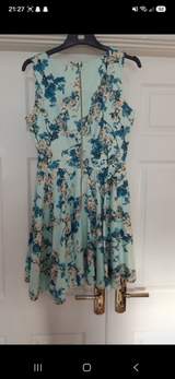 Mint green Fliral skater dress 2