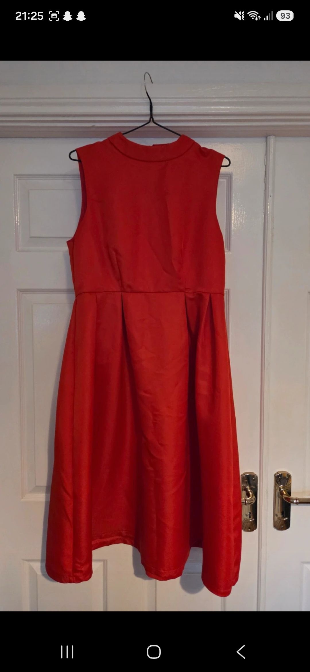Vibrant Red sleeveless Cocktail Dress