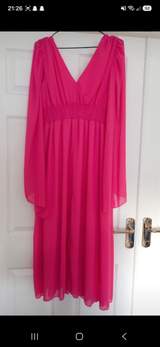 Fuchsia Pink Midi Dress 2