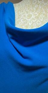 Closet Blue Cowl Neck Belted Midi Dress Size 16 6