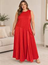 Primark Rust Asymmetric Maxi Dress Size 18 BNWT 1