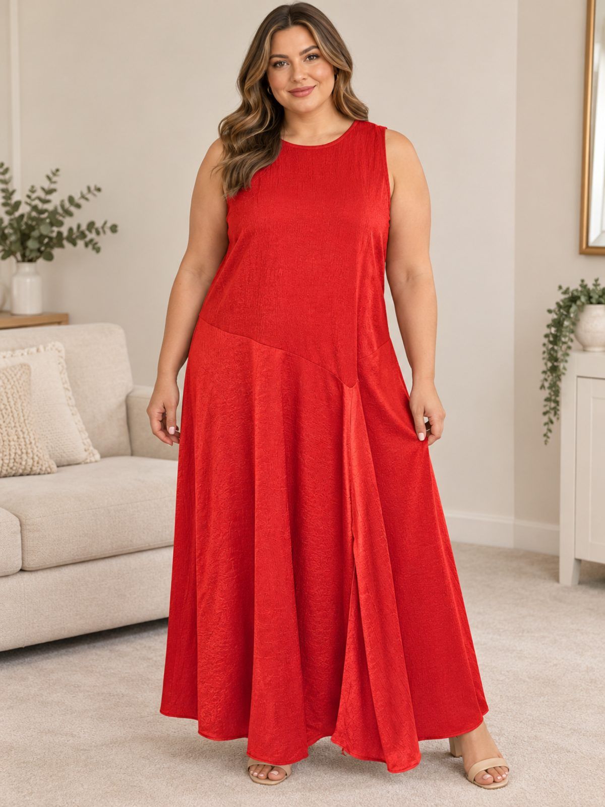 Primark Rust Asymmetric Maxi Dress Size 18 BNWT