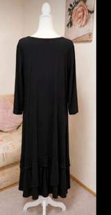 Magna Black Ruffle Hem Maxi Dress Plus Size 24/26 6