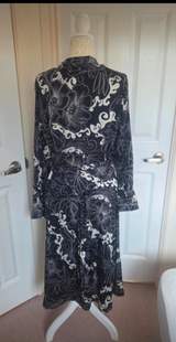 Rant & Rave Black & Cream Floral Midi Dress Size 14 5