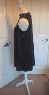 Size 12 Black Cold Shoulder Roll Neck Dress 3