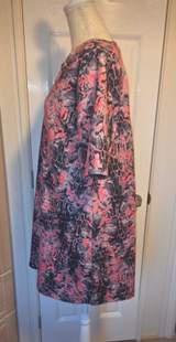 River Island Pink & Black Abstract Print Shift Dress UK 16 4