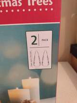 Set of 3 Gold Glitter Christmas Trees 4