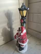Santa & Snowman with Lighting Street Lamp 3