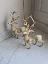 Gold Glitter Christmas Reindeer X 2 2
