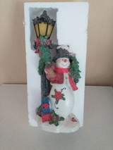 Snowman with Lighting Street Lamp 3