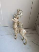 Gold Glitter Christmas Reindeer X 2 3